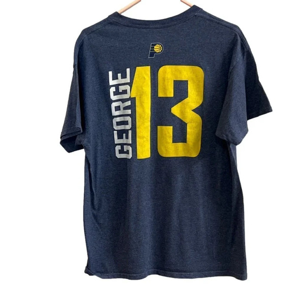 Men's Paul George #13 Indiana Pacers Majestic NBA Short Sleeve T-Shirt. Size L - Picture 2 of 4